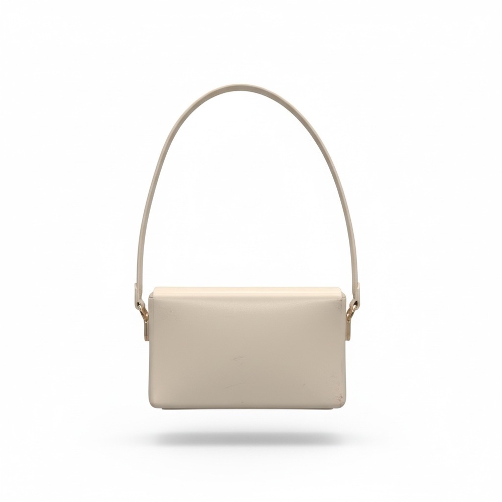 Madison West Cream Shoulder Bag with Gold Hardware